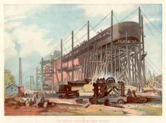 Great Eastern on the Stocks at Millwall on the Thames