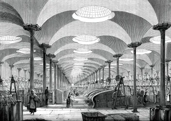 Great hall in Messrs Marshalls flax mill, Leeds