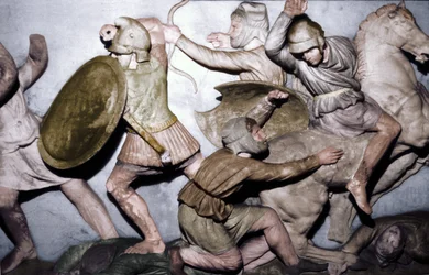Greeks Fight Persians, the Alexander Sarcophagus, Sidon