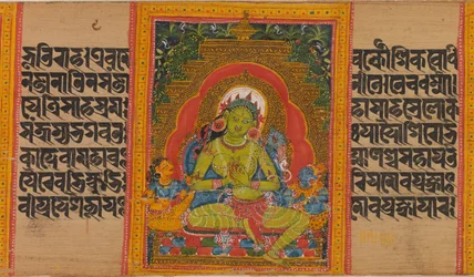 Green Tara, Folio from Perfection of Wisdom Manuscript