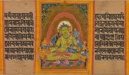 Green Tara, Folio from Perfection of Wisdom Manuscript