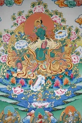Green Tara, symbol of prosperity, Kopan monastery, Kathmandu, Nepal