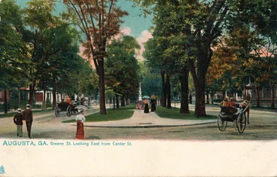 Greene Street, Looking East from Center Street, Augusta, Georgia, America