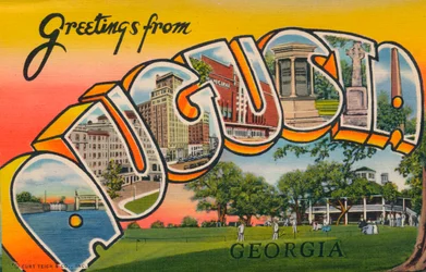 Greetings Card Featuring Augusta, Georgia, 1943