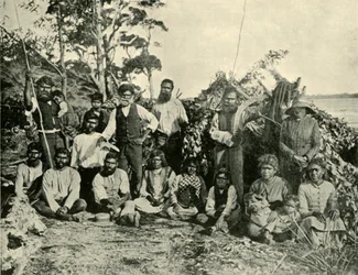 Group of Aboriginal People, Lake Tyers, Victoria, Australia, 1901
