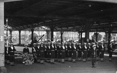 Guard of Honour from HMS Sirius, Antwerp, c1946-c1949
