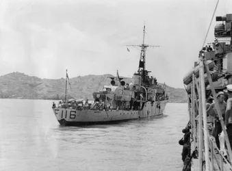 HMS Amethyst, after action on the Yangtze River