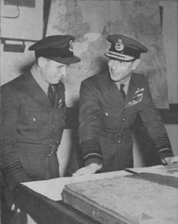 H.M. The King Learns Details of the R.A.F. Raid on the Ruhr Dams on May 17, 1943, 1943-44