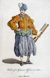 Habit of a German officer in 1588