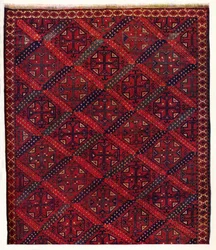 Half of an Ersari Turkoman rug
