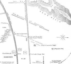 Hand Sketch of the Action at Kassassin, August 28, 1882