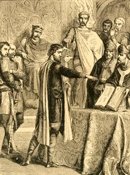 Harold Swearing to Maintain the Right of the Duke of Normandy to the Throne of England