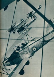 Hawker Hart biplanes flying in formation, c1936