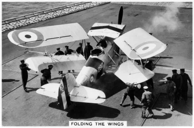 Hawker Osprey on the Deck of the Aircraft Carrier HMS Eagle, 1937