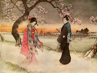 He was suddenly startled to see a girlish form coming towards him in the wavering shadows, 1919