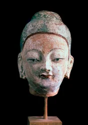 Head of Buddha, From the Ruins of old Idikutshari near Turfan, 8th-9th century