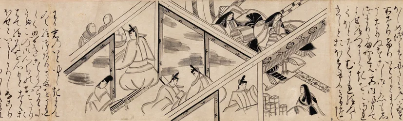 Heartvine Aoi chapter from The Tale of Genji, 16th century