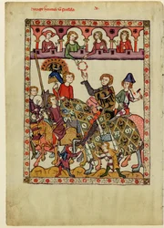 Henry IV Probus, Duke of Silesia-Wroclaw From the Codex Manesse, Between 1305 and 1340
