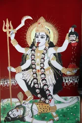 Hindu goddess Kali, Kathmandu, Nepal
