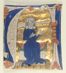 Historiated Initial A Excised from a Bible