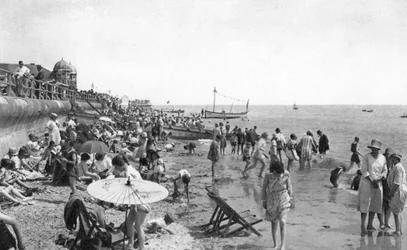 Holidaymakers on Bognor Regis Seafront, West Sussex, c. 1900s-1920s