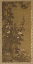 Hollyhocks and Ducks, 16th Century