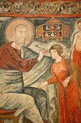 Coptic Monastery of the Holy Virgin and Saint John Kame: Healing Saint Curing a Blind Girl, Egypt
