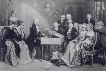 House Concert at the Mozart family in Vienna, 19th century