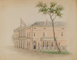 House with Flag