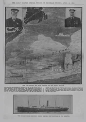 How the Titanic Met with Disaster..., and The Cunard Liner Carpathia..., April 20, 1912