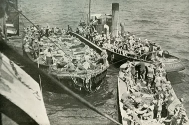 How the Wounded Were Conveyed to the Hospital Ships