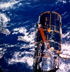 Hubble Space Telescope above the Earth