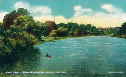 Hyde Park from Serpentine Bridge, London, c1910