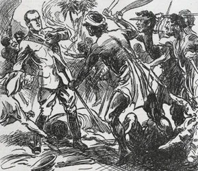 Illustration featuring Sexton Blake in Penny Popular