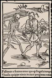 Illustration to the book Ship of Fools by Sebastian Brant, 1497