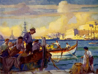 In the Grand Harbour at Valletta, Malta