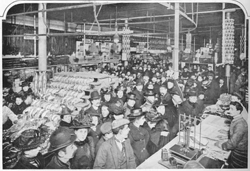 Inside a Big Provision Store, Hammersmith, London, 1901-1903