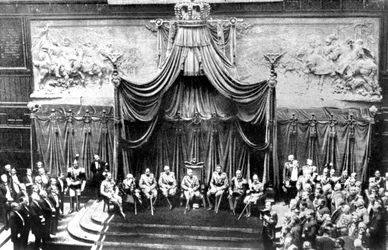 Inside the Palace of the Senate, Rome, 1926