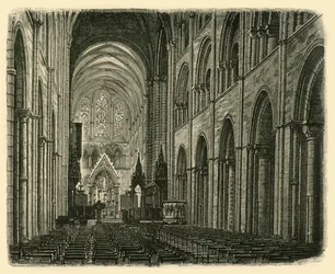 Interior of Chichester Cathedral, Looking East, 1898