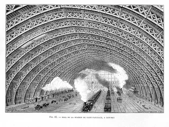 Interior of St Pancras Railway Station, London