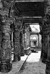 Interior of a Jaina Temple, Mount Abu, Rajasthan, India, 1895