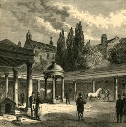 Interior of the Court-Yard of Old Tattersalls