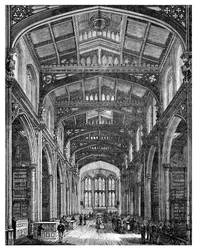 Interior of the Library, Guildhall, City of London