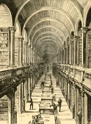 Interior of the Library, Trinity College, 1898