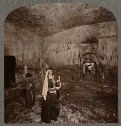 Interior of the Tombs of the Kings on the road to Nablus