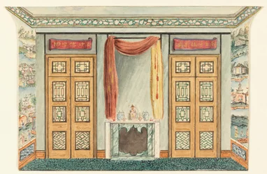 Interior with Chinese Wallpaper
