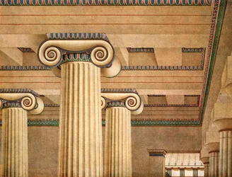 Ionic Hall in the Acropolis at Athens, Greece, 1928