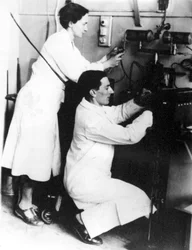 Irene Joliot-Curie and Frederic Joliot, French physicists, c. 1935
