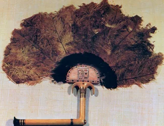 Ivory Fan Trimmed with Ostrich Feathers, from the Tomb of Tutankhamun