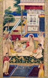 Jahangir and Prince Khurram with Nur Jahan
